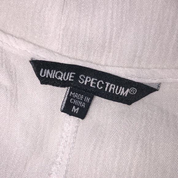 Unique Spectrum floral top white boho embroidered - Picture 3 of 5